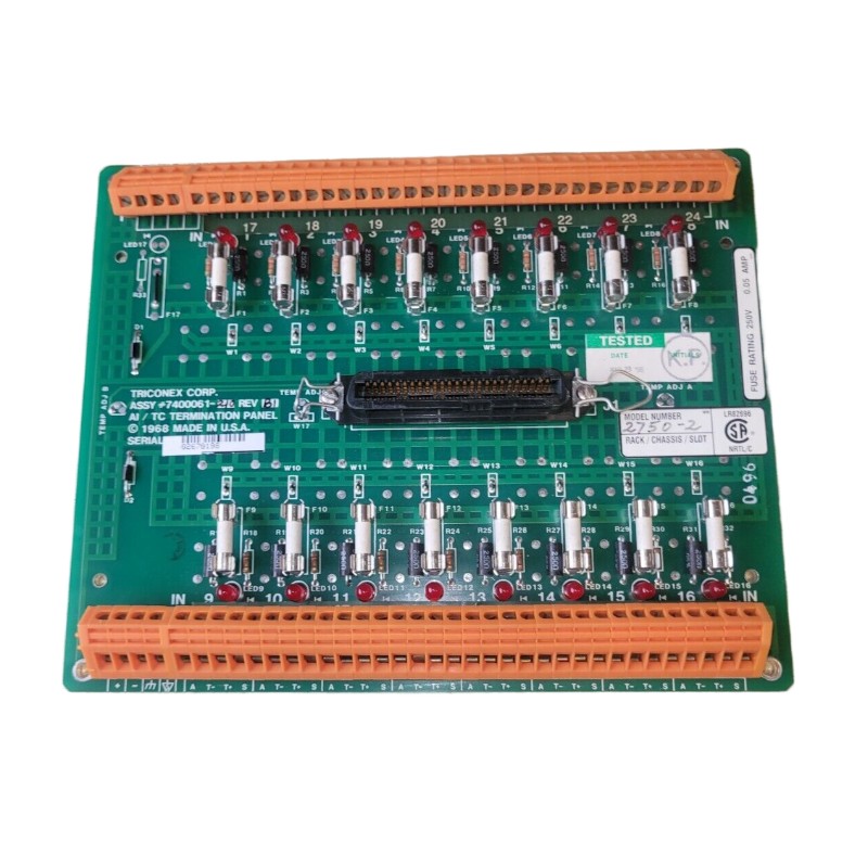 Triconex 2750-2 Analog Input / Thermocouple Termination Panel 100% New Original