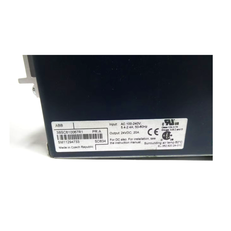ABB SD834 3BSC610067R1 | Power Supply Module 12-Month Warranty